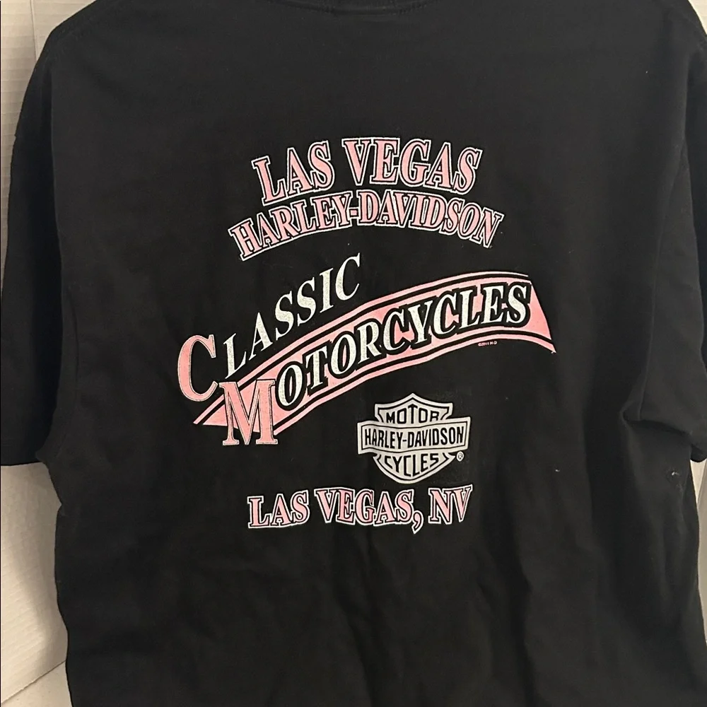 Harley-Davidson Black and Pink Logo Shirt - Picture 2 of 3
